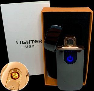 Сенсорная USB Зажигалка (спираль накаливания) USB LIGHTER HL-520 Black