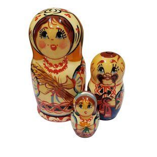 Матрьошка "Українка", 3 ляльок (h-10 см) MU075