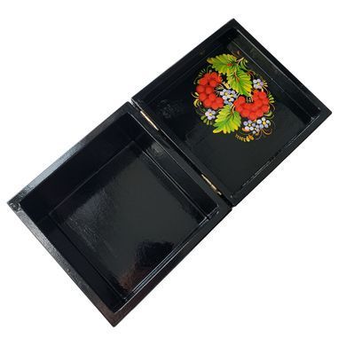 Шкатулка з розписом квадратна (14 x 14 x 11 см) SK0487