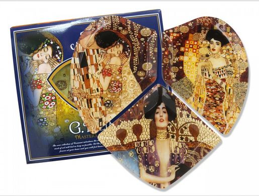 Набір скляних тарілок "G.Klimt" Carmani (3 шт., 27 х 29 см) 198-7029