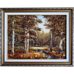Картина із бурштину "Загадковий ліс" (39 x 49 см) BK0033