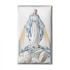 Ікона срібна Valenti Матір Божа Непорочного Зачаття (12 x 20 см) 81322 4XL COL