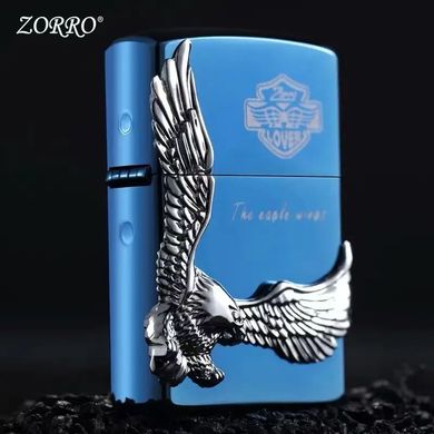 Запальничка бензинова "ZORRO LOVER" Eagle Wings silver HL-306