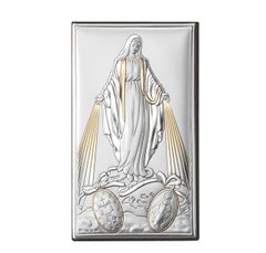 Ікона срібна Valenti Матір Божа Непорочного Зачаття (12 x 20 см) 81322 4XLORO
