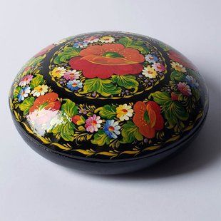 Шкатулка з розписом кругла (17 x 17 x 5 см) SK0289