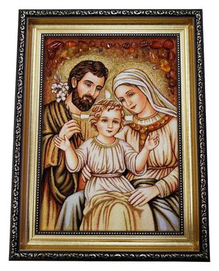 Икона из янтаря "Святое Семейство" (28 x 37 см) B150