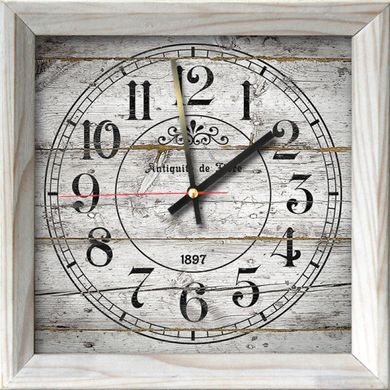 Часы настенные в деревянной раме (28 x 28 см) F-36