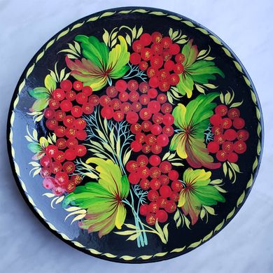 Тарелка с петриковской росписью цветочная (d-20 см) TR0363