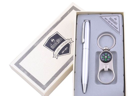 Подарочный набор Брелок (Открывалка, компас), Ручка BB115