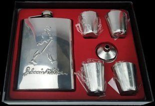Подарочный набор 6х1с флягой, рюмками и лейкой Johnnie Walker GT-155