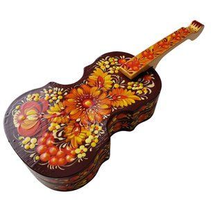 Шкатулка з розписом фігурна "Скрипка" (23 x 9 x 4 см) SK0568