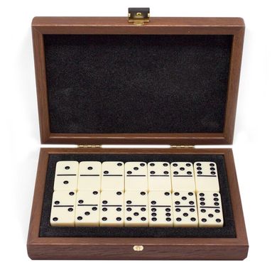 Домино в деревянной коробке Manopoulos (5,2 x 2,7 x 1 см) 088-7002DOM