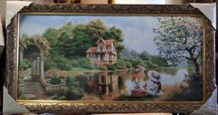 Гобеленовая картина "Дети у озера" (47 x 87 см) GB008-1