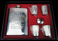 Подарунковий набір 6х1 з флягою, чарками та лійкою Jim Beam GT-155