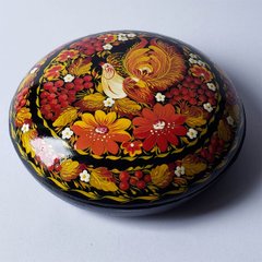 Шкатулка с росписью круглая (17 x 17 x 5 см) SK0291