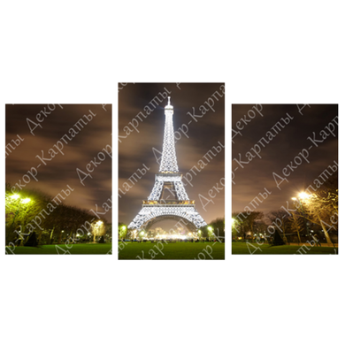 Модульная картина на 3 части "Париж" (55 x 100 см) G-152, 55 x 100, от 51 до 100 см