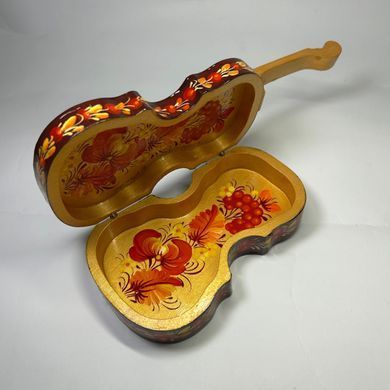 Шкатулка з розписом фігурна "Скрипка" (23 x 9 x 4 см) SK0429