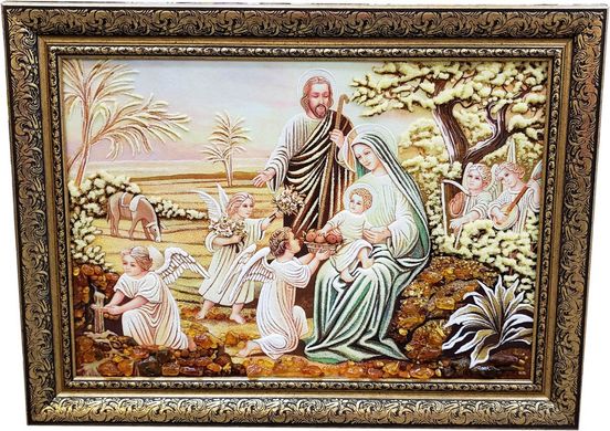 Ікона із бурштину "Свята Родина" (71 x 95 см) B188