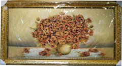 Гобеленова картина з люрексом "Ваза з квітами" (71 x 131 см) GB042