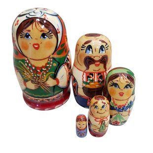 Матрьошка "Українка", 5 ляльок (h-8,5 см) MU066