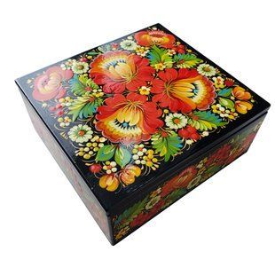 Шкатулка з розписом прямокутна (17 x 16 x 7 см) SK0570