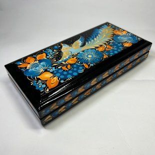Шкатулка з розписом прямокутна (19,5 x 9,5 x 4 см) SK0324