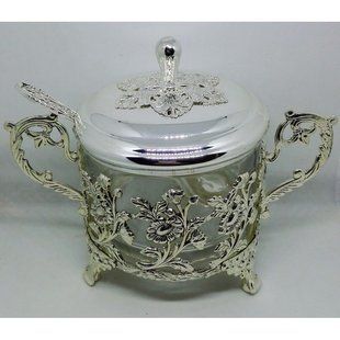 Цукорниця з ложкою 466-8140 (h-12 см, 250 мл)