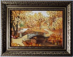Картина из янтаря "Романтический мостик" (27 x 36 см) BK0019