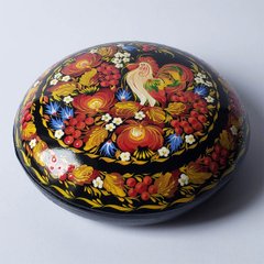 Шкатулка с росписью круглая (17 x 17 x 5 см) SK0293