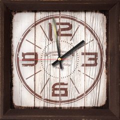 Часы настенные в деревянной раме (28 x 28 см) F-35