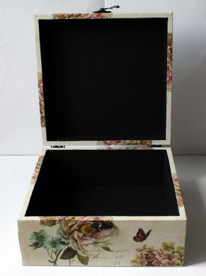 Шкатулка для украшений с керамической вставкой (20 x 20 x 10 см) 487-272