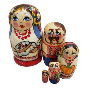 Матрьошка "Українка", 5 ляльок (h-8,5 см) MU067