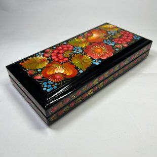 Шкатулка з розписом прямокутна (19,5 x 9,5 x 4 см) SK0325