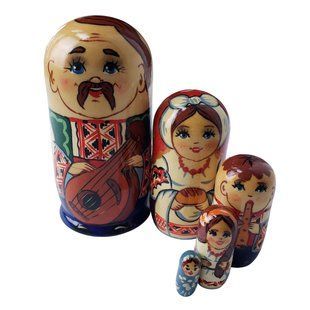 Матрешка "Украинец", 5 кукол (h-12,5 см) MU102