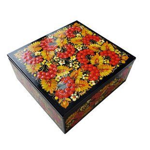 Шкатулка з розписом прямокутна (17 x 16 x 7 см) SK0572
