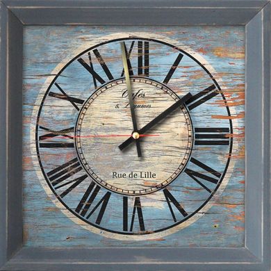 Часы настенные в деревянной раме (28 x 28 см) F-31