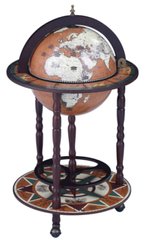Глобус-бар напольный на 3-х ножках 33 см сфера, коричневый (44 x 44 x 88 см) 33001N-M