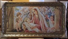 Гобеленова ікона з люрексом Богородиця з дитям (51 x 92 см) B257