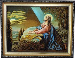 Икона из янтаря "Иисус на елеонской горе" (37 x 47 см) B159
