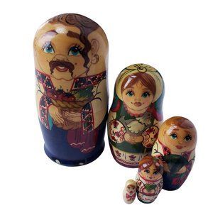 Матрешка "Украинец", 5 кукол (h-12,5 см) MU103