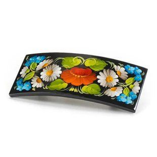 Заколка для волос расписная БЗ-01 (10,5 x 4,5 см) DR0051