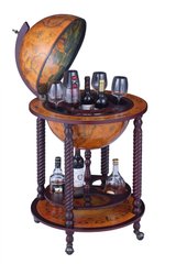 Глобус-бар напольный на 4 ножки 45 см сфера, коричневый (60 x 60 x 102 см) 45043R