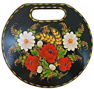 Доска с петриковской росписью М11М (21 x 19 x 1,5 см) TR0557