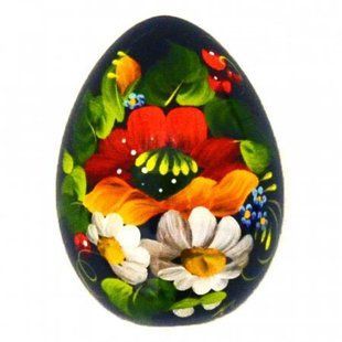Магнит с петриковской росписью - Писанка МК-02 (5 x 6,5 x 2,5 см) SRM002
