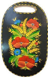 Доска с петриковской росписью М7С (32,5 x 20 x 1,5 см) TR0563