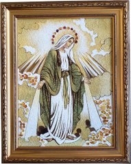 Ікона Богородиці з бурштину (22 x 27 см) B129-1