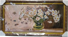 Гобеленовая картина с люрексом "Ваза с цветами" (48 x 88 см) GB019