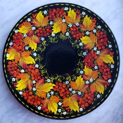 Тарілка з петриківським розписом квіткова (d-30 см) TR0373