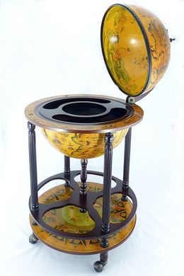 Глобус-бар підлоговий на 4 ніжки 42 см сфера, коричневий (50 x 50 x 90 см) 42003R