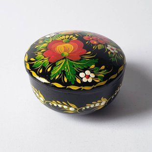 Шкатулка з розписом кругла (7 x 7 x 5 см) SK0303